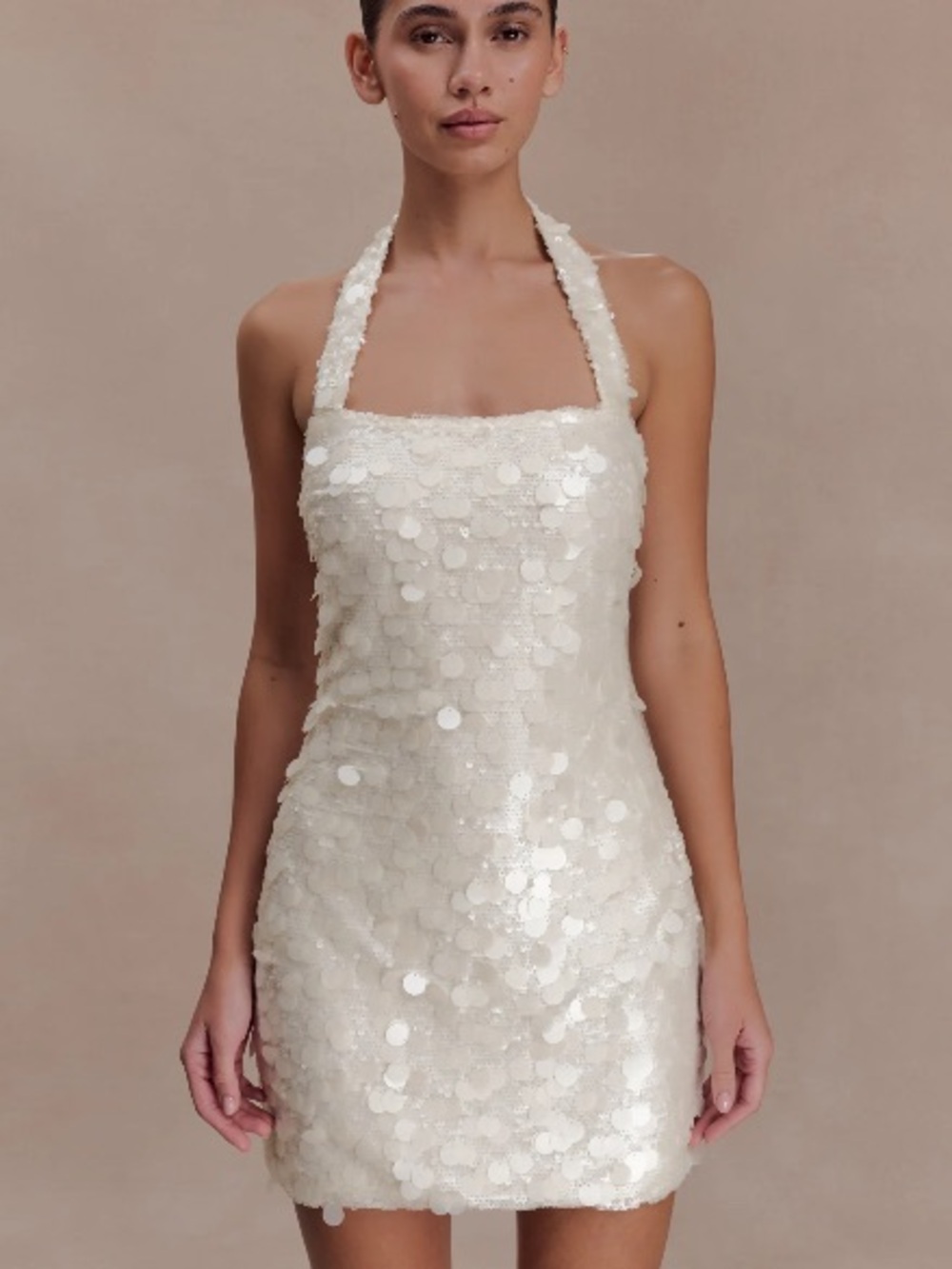 NWT - Meshki Caralee Sequin Halter Mini Dress